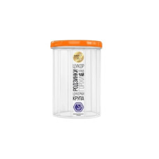 Ємність для сипучих продуктів 1л 13,5х11см (36шт/уп) м'ятний, синій, помаранчевий