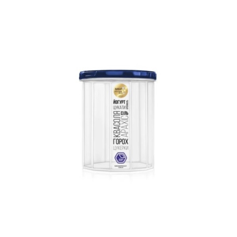 Ємність для сипучих продуктів 2,0л 16,5х14см(24шт/уп) м'ятний,оранжевий