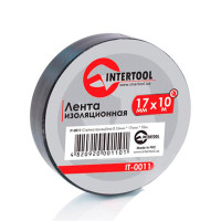 Ізолента 20мх17х0, 15мм (10шт) чорна Intertool