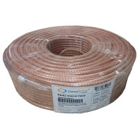 Кабель телевізійний RG-6 64жил. CommSpace CF606ST прозорий, 100м 64ж. Жила і обплетення збіднена.