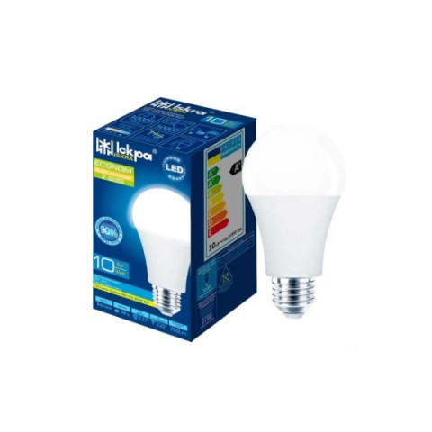 Лампа LED A55 10W (100Вт) E27 4000K Econom Iskra 24міс.
