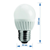 Лампа LED G45 9W E27 4000K куля RIGHT HAUSEN Platinum (г.2 роки)
