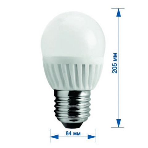 Лампа LED G45 9W E27 4000K куля RIGHT HAUSEN Platinum (г.2 роки)