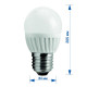 Лампа LED G45 9W E27 4000K куля RIGHT HAUSEN Platinum (г.2 роки)