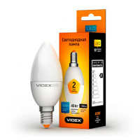 Лампа LED С37е 3,5W (40Вт) E14 4100K свічка Videx (м.2 роки)