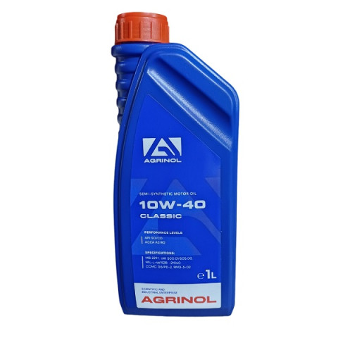 Масло моторное Агринол 10W-40 SG/CD 1л полусинтетика