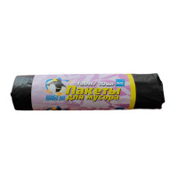 Пакет п/е для сміття 120л(10шт)25мкм чорний Бравий Кік
