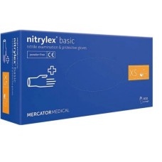 Рукавички нітрилові Nitrylex XL тонкі сині (Польща) (50пар/уп)
