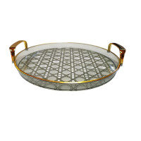 Таця пластикова кругла 35*33*3см