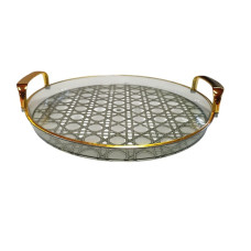 Таця пластикова кругла 35*33*3см