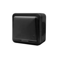 Розетка накладна одинарна з заземленням та кришкою MULTIMA Чорний IP22, NE-AD УЕА