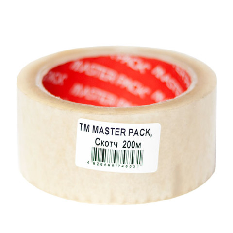 Стрічка поліпропіленова з липким шаром (Master Pack, 45х200, 38 мкм, пр., (72 шт))