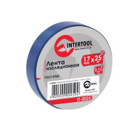 Изолента 25мх17х0,15мм(10шт) синяя Intertool