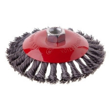 Щітка конусна для УШМ INTERTOOL 125мм плет. сталь