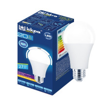 Лампа LED A65 20W (200Вт) E27 4000K Econom Iskra 24міс.