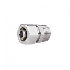 Муфта перехідна латун. нікелірована д/металопласт. труб 1/2"з х16 SD154W1615 SD Plus