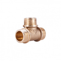 З'єднання різьбове - трійник латунний 1/2"з (жовт) SD41215 SD Plus