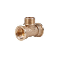 З'єднання різьбове - трійник латунний 1/2"в х 1/2"з х 1/2"в (жовт) SD41515 SD Plus