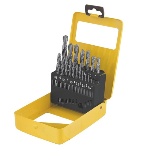 Набір свердл для металу 19 шт HSS WHITE 1 - 10 мм metal box MasterTool