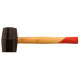 Киянка гум. 350г, d=55мм, чорн.різ, дер.ручка Intertool