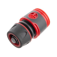 Конектор з аквастопом 1/2 для шланга 1/2 (сірий) Intertool