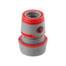 Конектор з аквастопом 1/2 для шлангу 3/4 сірий INTERTOOL