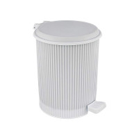 Відро для сміття пластикове 11 л із педаллю Nostalji біле ELIF PLASTIK