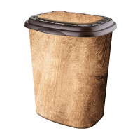 Кошик для брудної білизни 45л (385x450x530мм) дерево лофт ELIF PLASTIK