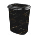 Кошик для брудної білизни 45л (385x450x530мм) мармур чорний ELIF PLASTIK