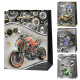 Пакет подарочный бумажный M "Motorbike" 26*32*10см (12 шт/уп)