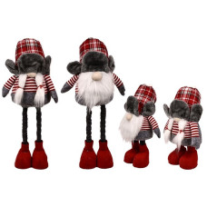 Фигура новогодняя "Gnome" 55см (ноги-телескоп)