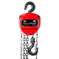 Таль цепная 1т,цепь-3мх6мм,разр.нагруз.до4,2т Intertool