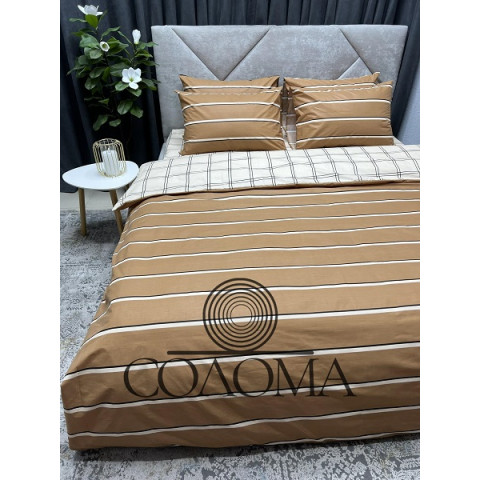 Комплект постельного белья 3088G 2-спальный 70*70 бязь GOLD Солома