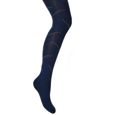 Колготы детские демисезонные "Диагональ" 140-146р. (тёмно-синие)