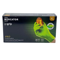 Перчатки нитриловые Merkator Gogrip XL зеленые (25пар/уп)