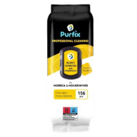Салфетки влажные хозяйственные для уборки 156шт Yellow ТМ Purfix