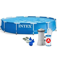 Бассейн каркасный 366*76см, 6503 с 220V фильтр-насосом, в коробке Intex