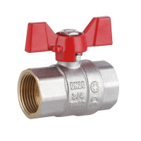 Кран шаровой прямой латунь никелиров. бабочка PN40 3/4"вв SD602NW20PN40 Standart Thermo Alliance