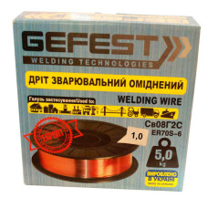Проволока сварочная GEFEST СВ08Г2С 1.0мм 4.6кг омеднённая