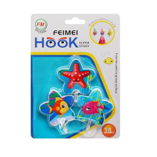 Крючки самоклеющиеся Морской мир (3шт/набор)