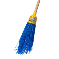Метла пластиковая круглая Престиж,деревянный черенок ABC Plastic broom