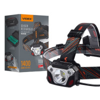 Фонарь налобный аккумуляторный светодиодный (LED) 5 режимов работы 2*18650 2200mAh VIDEX