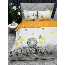 Комплект постельного белья 8025F 2-спальный 70*70 бязь GOLD Солома