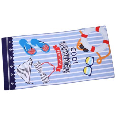 Полотенце пляжное микрофибра 90*180см Летний фестиваль Colorful Home