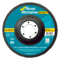 Диск шліфувальний пелюстковий NOVOABRASIVE 125х22.23мм Р40 Т29 10шт*уп