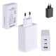 Зарядное устройство для телефона "Trio" (USB-C 65W/USB-C 25W/USB-A 15W) SOLMA