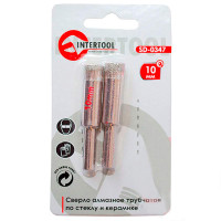 Сверло корончатое по стеклу и керамике 10мм Intertool (2шт/уп)