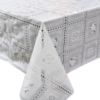 Клеенка на стол ПВХ силикон АЖУР LACE 1,32х22м (043 F) BONA DOMUS