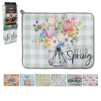 Коврик для мокрой посуды 38*50см Home,рисунок в ассортименте