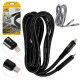 Шнур USB-Type-C-Lightning 2м. черный/серый KLGO